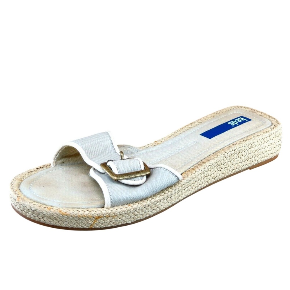 Keds Size 7 M Brown Slides Fabric Women Sandal Shoes 23437M